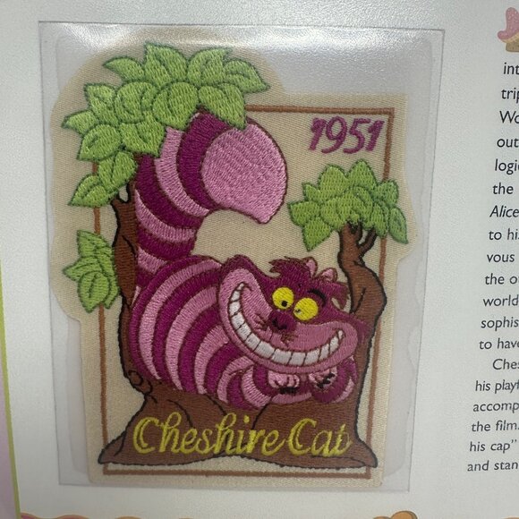 Willabee & Ward Cheshire Cat Collectible Disney Embroidered Patch and Card - Picture 2 of 4